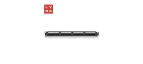 BAZAR - LYNX 19" patch panel  24-port, UTP Cat6, 50µ, nestíněný, černý - POŠKOZENÝ OBAL