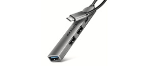 AXAGON HUE-STC, 4x USB ALU STRIP hub, 1x USB-A 5Gbps, 2x USB-A & 1x USB-C 480Mbps, kabel USB-C 12cm AXAGON HUE-STC, 4x USB ALU STRIP hub, 1x USB-A 5Gbps, 2x USB-A & 1x USB-C 480Mbps, kabel USB-C 12cm