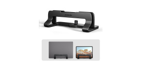 AXAGON STND-VB vertikální hliníkový stojan na notebook 10"-17.3" nastavitelný rozestup, černý AXAGON STND-VB vertikální hliníkový stojan na notebook 10"-17.3" nastavitelný rozestup, černý