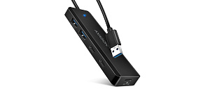 AXAGON HUE-C2A, 4× USB 5Gbps TRAVEL hub, 2× USB-A + 2× USB-C, USB-C napájení, kabel USB-A 19cm AXAGON HUE-C2A, 4× USB 5Gbps TRAVEL hub, 2× USB-A + 2× USB-C, USB-C napájení, kabel USB-A 19cm