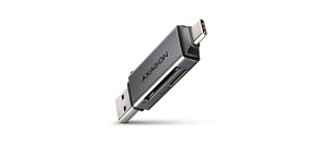 BAZAR - AXAGON CRE-DAC, USB-C + USB-A, 5 Gbps - MINI čtečka karet, 2-slot & lun SD/microSD, - Po opravě (Komplet) BAZAR - AXAGON CRE-DAC, USB-C + USB-A, 5 Gbps - MINI čtečka karet, 2-slot & lun SD/microSD, - Po opravě (Komplet)
