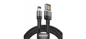 Baseus Cafule (Special Edition) nabíjecí / datový kabel USB na Lightning 2,4A 1m, šedá-černá