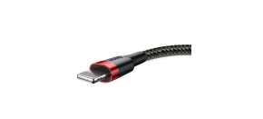Baseus Cafule nabíjecí / datový kabel USB na Lightning 1,5A 2m, červená-černá Baseus Cafule nabíjecí / datový kabel USB na Lightning 1,5A 2m, červená-černá