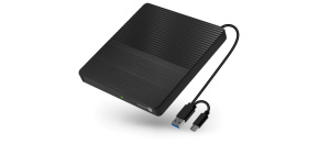 CONNECT IT Externí mechanika CD/DVD 3v1 SlimDrive, čtečka MicroSD/SD, 2xUSB, USB-A/USB-C, černá CONNECT IT Externí mechanika CD/DVD 3v1 SlimDrive, čtečka MicroSD/SD, 2xUSB, USB-A/USB-C, černá
