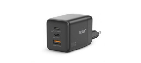 ACER Adaptér 100W GaN charger, 3porty: 2x USB-C + 1x USB-A ports, EU a UK zástrčka, textilní obal, black ACER Adaptér 100W GaN charger, 3porty: 2x USB-C + 1x USB-A ports, EU a UK zástrčka, textilní obal, black