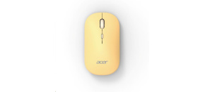 ACER Myš Wireless Mouse AMR130 Yellow - Dual mode 2.4GHz + BT 5.2, 4 tlačítka, 800/1200/1600 dpi, USB Polling rate 125Hz
