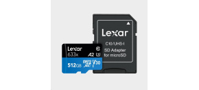 Lexar microSDXC 633x UHS-I/A2/U3/10 R100/W45MB (V30) 512GB Lexar microSDXC 633x UHS-I/A2/U3/10 R100/W45MB (V30) 512GB