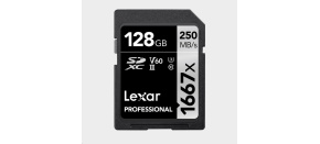 Lexar SDXC Pro 1667X UHS-II U3 R250/W120 (V60) 128G Lexar SDXC Pro 1667X UHS-II U3 R250/W120 (V60) 128G