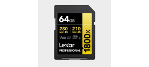 Lexar SDXC Pro 1800x U3 UHS-II R280/W210 (V60) 64GB Lexar SDXC Pro 1800x U3 UHS-II R280/W210 (V60) 64GB