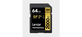 Lexar SDXC Pro 2000X UHS-II U3 R300/W260 (V90) 64GB