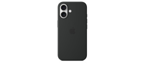 APPLE iPhone 16 Silicone Case with MagSafe - Black APPLE iPhone 16 Silicone Case with MagSafe - Black