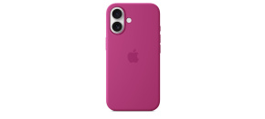 APPLE iPhone 16 Silicone Case with MagSafe - Fuchsia APPLE iPhone 16 Silicone Case with MagSafe - Fuchsia