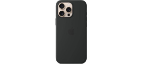APPLE iPhone 16 Pro Max Silicone Case with MagSafe - Black