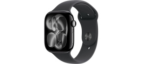 Apple Watch Series 11 GPS 42mm Jet Black Aluminium Case with Black Sport Band - S/M Apple Watch Series 11 GPS 42mm Jet Black Aluminium Case with Black Sport Band - S/M