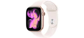Apple Watch Series 11 GPS 46mm Rose Gold Aluminium Case with Light Blush Sport Band - M/L Apple Watch Series 11 GPS 46mm Rose Gold Aluminium Case with Light Blush Sport Band - M/L