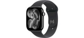Apple Watch Series 11 GPS + Cellular 42mm Jet Black Aluminium Case with Black Sport Band - S/M Apple Watch Series 11 GPS + Cellular 42mm Jet Black Aluminium Case with Black Sport Band - S/M
