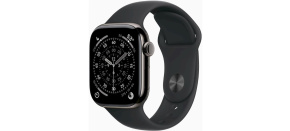 Apple Watch Series 11 GPS + Cellular 42mm Slate Titanium Case with Black Sport Band - M/L Apple Watch Series 11 GPS + Cellular 42mm Slate Titanium Case with Black Sport Band - M/L