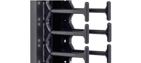 TRITON vertikální vyvazovací panel 32U, dvouřadý, pro rozvaděče šířky 800mm z řady RMA, RZA, RDA, RTA, RYA, černý