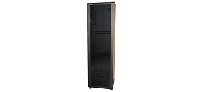 XtendLan 19" stojanový rozvaděč 47U 600x800, nosnost 800kg, skleněné dveře, plná záda, kolečka, rozložený, černý XtendLan 19" stojanový rozvaděč 47U 600x800, nosnost 800kg, skleněné dveře, plná záda, kolečka, rozložený, černý