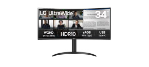 LG MT VA LED 34" 34WR55QK - VA panel, 3440x1440, 2xHDMI, DP, USB-C, USB 3.0, zakriven, nast vyska LG MT VA LED 34" 34WR55QK - VA panel, 3440x1440, 2xHDMI, DP, USB-C, USB 3.0, zakriven, nast vyska