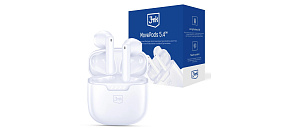 3mk bezdrátová stereo sluchátka FlowBuds 6.0 white, nabíjecí pouzdro, bílá 3mk bezdrátová stereo sluchátka FlowBuds 6.0 white, nabíjecí pouzdro, bílá