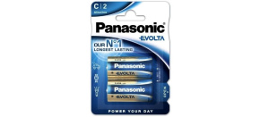BAZAR - PANASONIC Alkalické baterie EVOLTA Platinum LR14EGE/2BP 1,5V (Blistr 2ks) - Poškozený obal (Komplet)
