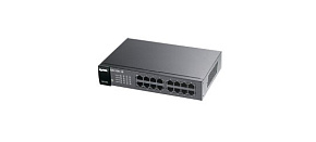 Zyxel GS1100-16 v4 16-port Gigabit Ethernet Switch, fanless Zyxel GS1100-16 v4 16-port Gigabit Ethernet Switch, fanless