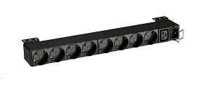 Eaton FlexPDU, 1U, vstup C20, 4 kW, 16 A, 200-240 V, zásuvky: (1) C19/(8) SHUKO, DIN Eaton FlexPDU, 1U, vstup C20, 4 kW, 16 A, 200-240 V, zásuvky: (1) C19/(8) SHUKO, DIN