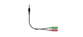 GENIUS ACC-100 audio adaptér 2x female 3,5mm jack na 1x male 3,5" jack GENIUS ACC-100 audio adaptér 2x female 3,5mm jack na 1x male 3,5" jack