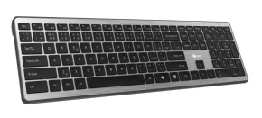 C-TECH Klávesnice Quallis KB-118 Dual mode, bezdrátová, BT5.0 + 2,4GHz, scissors tlačítka, USB nano receiver, CZ/SK C-TECH Klávesnice Quallis KB-118 Dual mode, bezdrátová, BT5.0 + 2,4GHz, scissors tlačítka, USB nano receiver, CZ/SK