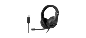 C-TECH Sluchátka MHS-05U, USB, k PC, černá