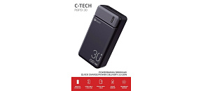 BAZAR - C-TECH Powerbanka 30000mAh, Li-Pol, 20W, USB-C/USB-A/micro USB, poškozený obal BAZAR - C-TECH Powerbanka 30000mAh, Li-Pol, 20W, USB-C/USB-A/micro USB, poškozený obal