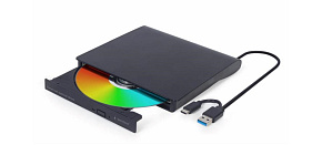 GEMBIRD externí mechanika DVD, USB-C, černá GEMBIRD externí mechanika DVD, USB-C, černá