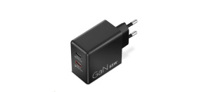 Lenovo Dual USB-C 65W GaN Charger – kompaktní rychlá USB-C nabíječka 65 W, Černá Lenovo Dual USB-C 65W GaN Charger – kompaktní rychlá USB-C nabíječka 65 W, Černá