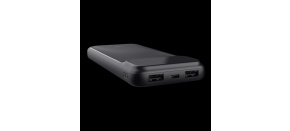 TRUST Powerbanka Avala, 10000 mAh, 1xUSB-C + 2xUSB, černá TRUST Powerbanka Avala, 10000 mAh, 1xUSB-C + 2xUSB, černá