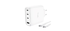 TRUST GaN Nabíječka MAXO 65W, 3xUSB-C,1xUSB-A, bílá