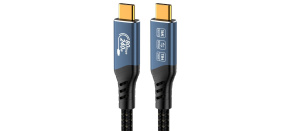 PREMIUMCORD USB4 kabel 80 Gbps, 16K@60 Hz, 240 W, rovný, 1,5 m PREMIUMCORD USB4 kabel 80 Gbps, 16K@60 Hz, 240 W, rovný, 1,5 m