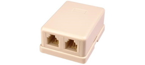 PremiumCord Telefonní zásuvka na zeď 2xRJ11 lepicí PremiumCord Telefonní zásuvka na zeď 2xRJ11 lepicí