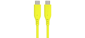 PREMIUMCORD Kabel USB-C na USB-C, 60W, 480Mbps, silikonový, žlutý, 1,5m