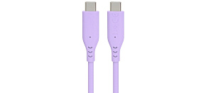 PREMIUMCORD Kabel USB-C na USB-C, 60W, 480Mbps, silikonový, fialový, 1,5m PREMIUMCORD Kabel USB-C na USB-C, 60W, 480Mbps, silikonový, fialový, 1,5m