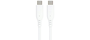 PREMIUMCORD Kabel USB-C na USB-C, 60W, 480Mbps, silikonový, bílý, 1,5m