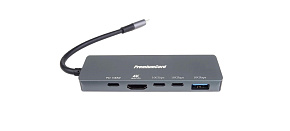 PremiumCord Adaptér USB-C na 4K@60Hz HDMI + 10G USB3.2 A + 10G 2x USB-C + PD PremiumCord Adaptér USB-C na 4K@60Hz HDMI + 10G USB3.2 A + 10G 2x USB-C + PD