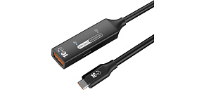 PremiumCord USB 3.2 Gen 2 repeater a prodlužovací kabel C-Male-A-Female, 10Gbps Aluminium 5m PremiumCord USB 3.2 Gen 2 repeater a prodlužovací kabel C-Male-A-Female, 10Gbps Aluminium 5m