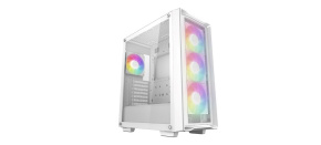 DEEPCOOL Case CC560 MESH V2 WH, ATX, ARGB, Průhledná bočnice, 4x120mm ventilátor, bílá