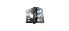 DEEPCOOL Case CG530U 4F, ATX, Průhledná bočnice, 4x120mm ARGB Fan, černá