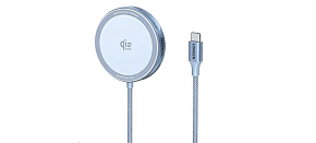 UGREEN magnetická bezdrátová nabíječka MagFlow Qi2.2 25W, MagSafe, stříbrná UGREEN magnetická bezdrátová nabíječka MagFlow Qi2.2 25W, MagSafe, stříbrná