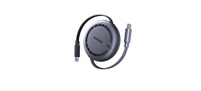 UGREEN navíjecí kabel USB-C, 1m, stříbrná UGREEN navíjecí kabel USB-C, 1m, stříbrná