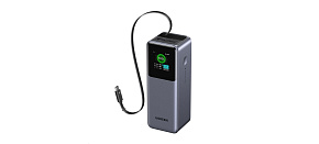 UGREEN powerbanka s rychlým nabíjením 20000mAh 3-port s displejem, Li-ion, 165W, 2x USB-C, 1x USB-A, stříbrná UGREEN powerbanka s rychlým nabíjením 20000mAh 3-port s displejem, Li-ion, 165W, 2x USB-C, 1x USB-A, stříbrná