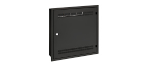Solarix rozvaděč LC-18 do zdi s lištami 2U, 4U a 11U, 550x550 černá RAL9005 s rámečkem k zazdění LC-18-55-15-W-B Solarix rozvaděč LC-18 do zdi s lištami 2U, 4U a 11U, 550x550 černá RAL9005 s rámečkem k zazdění LC-18-55-15-W-B