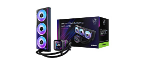 ASROCK Vodní chladič Phantom Gaming 360 LCD, 3x120mm, ARGB, LGA1851, AM5, černá